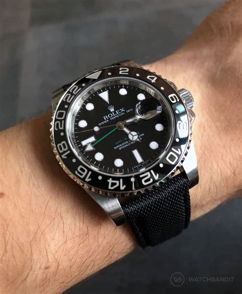 rolex rubber strap gmt master 2|Rolex GMT Master 2 band.